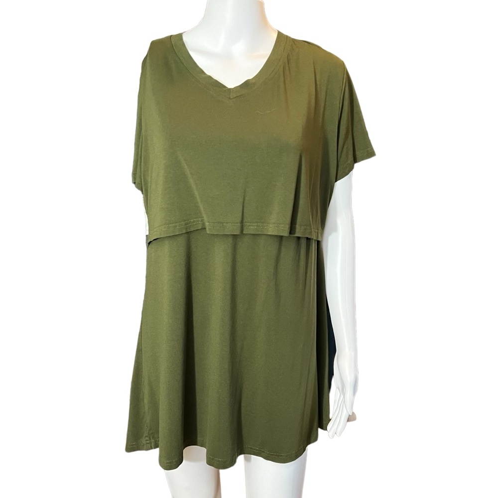 Focus on Simple/Stylish - Womens Layered T-Shirt Sz. 2XL